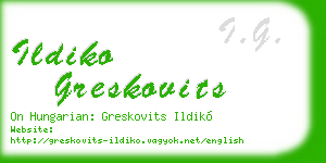 ildiko greskovits business card